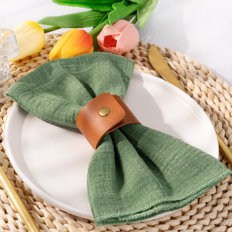 DeZerlor Sage Green Cloth Napkins Set of 12 Spring St