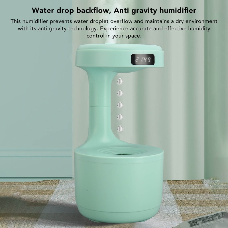 Anti Gravity Humidifier Water Drop Humidifier Quiet Operation Fine Misting