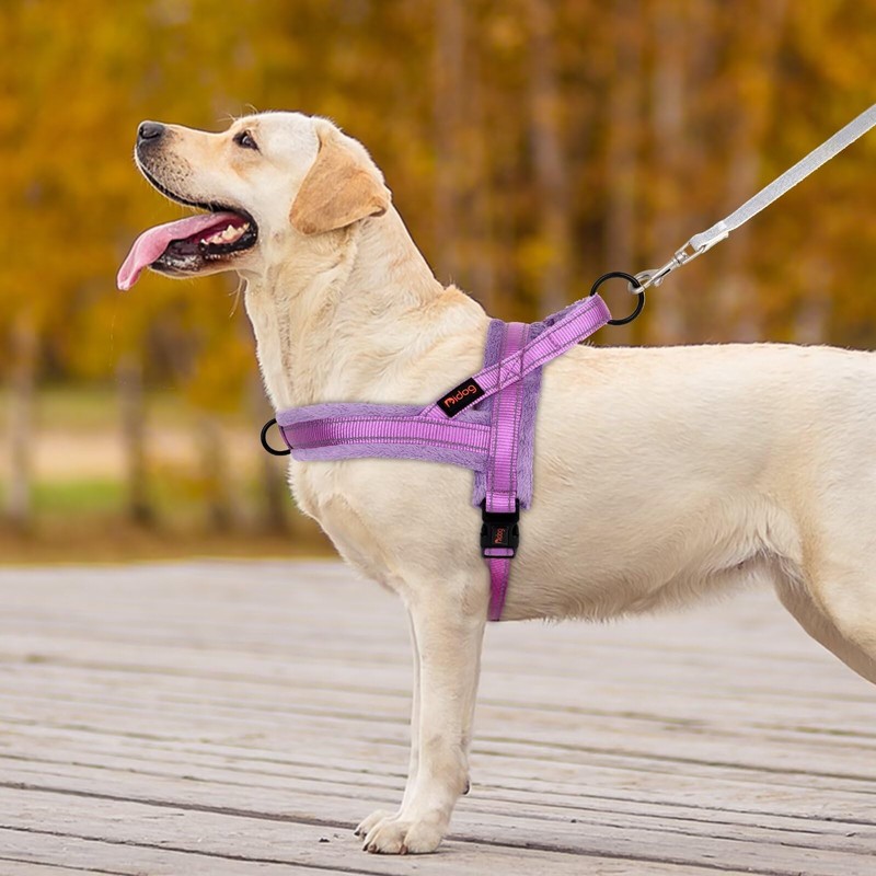 Didog Soft Flannel Padded Dog Vest Harness, No Pull/Quick Fit
