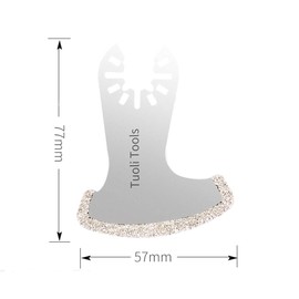 4 pieces diamond semi-circular saw blade, 77 x 57 mm diamond oscillation blade, joint removal blade for oscillating tool for cutting wood, plastic