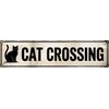Funny Metal Warning Cat Crossing Tin Signs Wall Decor Man