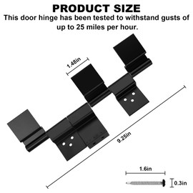 Screw Man RV Door Friction Hinges Trailer Door Hinge Parts 198295 (2 Pcs) for 6 Leaf Trailer Screen Door Hinges Friction Hinge Assembly Black