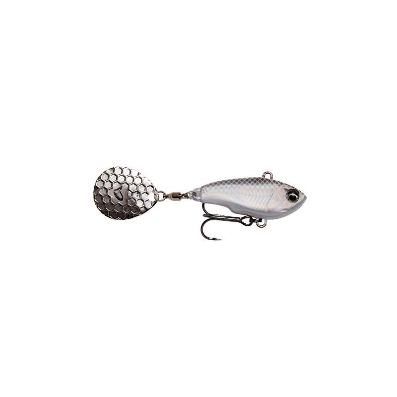 Savage Gear Fat Tail Spin 9g Sinking White Silver