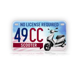 Patriotic Moped & Scooter 49CC USA License Plate Street Legal 4X7 Auto Tag