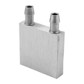 Ieron 2 pcs Aluminum Water Cooling Block, Water-Cooled Exchanger Endothermic Head for CPU Graphics Radiator Heatsink (40 x 40 mm)
