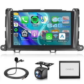 4G+64G Android Stereo for Toyota Sienna 2011-2014 Radio Upgrade 9 Inch IPS Touch Screen Head Unit, Driauto Car Stereo with Wireless Carplay Android Auto GPS WiFi DSP Bluetooth FM RDS Backup Camera