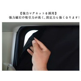 [Y.WINNER] Car Curtain, Strong Magnetic Curtain, Total Length 3.9 ft (1.0 m), Fully Blackout Fabric, Strong Magnet Attachment, Sun Screen, For Cars, Direct Sunlight, UV Protection, Easy Installation,