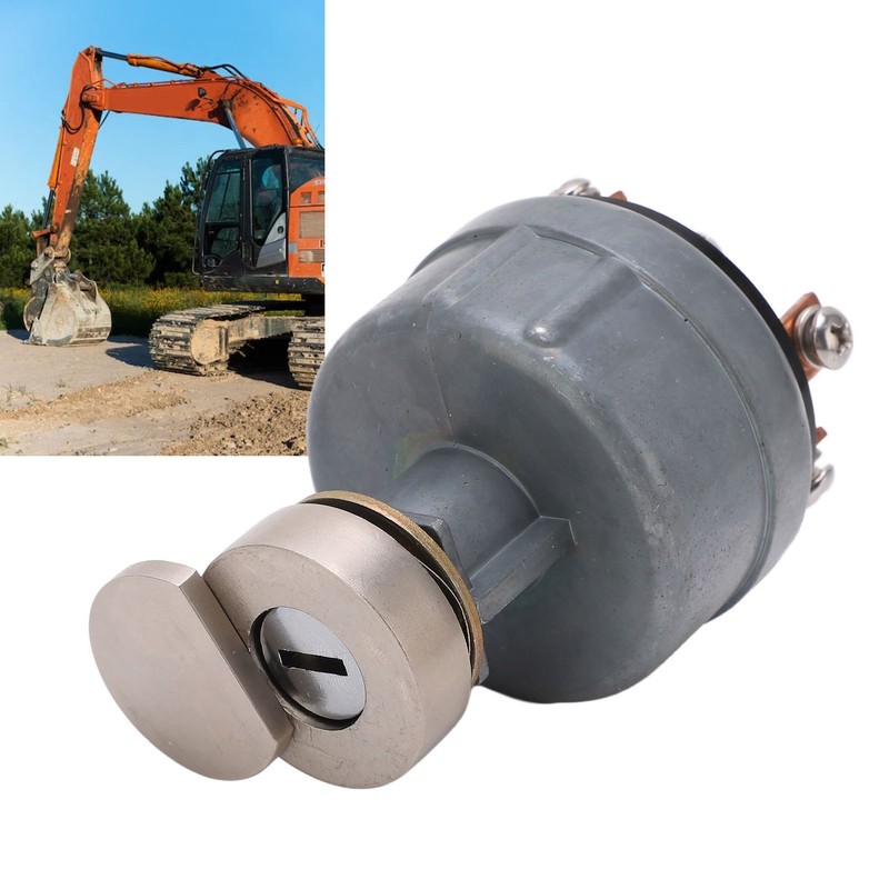 6 Pin Excavator Ignition Start Switch with Key Protection Cover