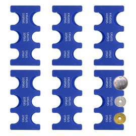 PATIKIL 6Pcs Japanese Coin Holder, Portable JPY Coin Organiser Dispenser Coin Hard Case Storage 6 Slots, Great for Home, Office, Collection, Blue