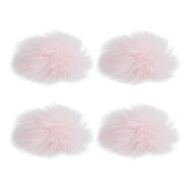 PATIKIL Furry Microphone Windscreen 5mm x 55mm Mic Cover Windshield for Indoor Outdoor Microphone Pink 4 Pack