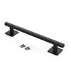 SMARTSTANDARD 12” Antique Rustic Handmade Barn Door Handle, Black Flush