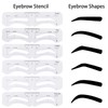 12 plantillas reutilizables para cejas, plantilla de cejas con banda