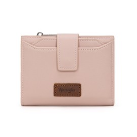 Montana West X Wrangler Small Wallet Women RFID Bifold Wallet Compact Zipper Pocket Wallets with 3 ID Windows