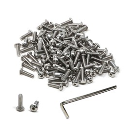 iexcell 100 Pcs #4-40 x 3/8" Stainless Steel 304 Hex Socket Button Head Cap Screws Bolts Kit