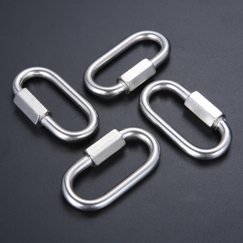 Mgoodoo 316 Stainless Steel Ring Catch, Quick Link, O-Shaped Carabiner,