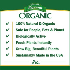Espoma Organic Grow! Liquid Concentrate Plant Food - All Purpose Fertilizer for Indoor & Outdoor Plants. for Organic Gardening. 16oz Bottle