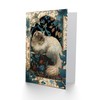 Artery8 Perched Himalayan Persian Cat Modern Art Nouveau Illustration Art