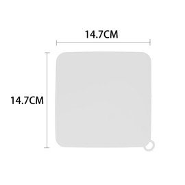 Septe Silicone Tub Stopper Floor Drain Cover,Shower Drain Cover,Suitable for Kitchen,Bathroom and Laundry, White (6x6 inch),2Pcs