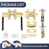 Gold Door Handle 1 Pcs, Privacy Door Levers with Black