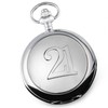 Engraved 21st Birthday 21 Feature Pocket Watch and Hip Flask