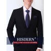HISDERN TA3-01S Set of 3 Neckties and Pocket Squares, Luxury