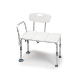 Lumex Knock Down Transfer Bench, 350 lbs Weight Capacity, Medical Bath Shower Chair with Back Support, Pack of 2, 7927KD-2