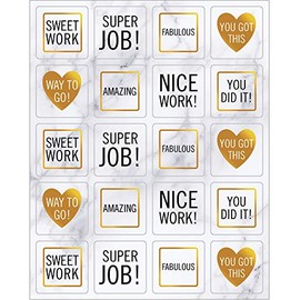 Schoolgirl Style Simply Boho Motivational Stickersâ6 Sheets of Inspirational Stickers for Homework, Tests, Report Cards, Social Skills, Rewards (120 pc) (168301)