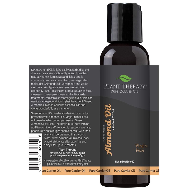 Plant Therapy Sweet Almond Oil - Almond Oil for Hair,