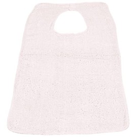3 Pack Adult Bibs Washable Reusable Terrycloth Clothing Protectors - White