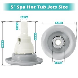 Sthovd 212-7639-STS Hot Tub Replacement Jets 5" Spa Hot Tub Jets 1P