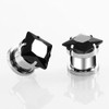IPINK-Punk 6g- 00g Stainless Steel Cubic Zirconia Screw Tunnels Ear