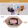 Abiudeng Large Makeup Bag for Women,Travel Makeup Organizer with Brush