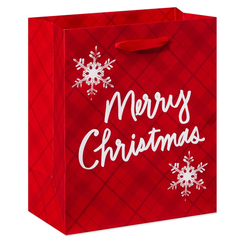American Greetings Small Christmas Gift Bags, Red, White and Green