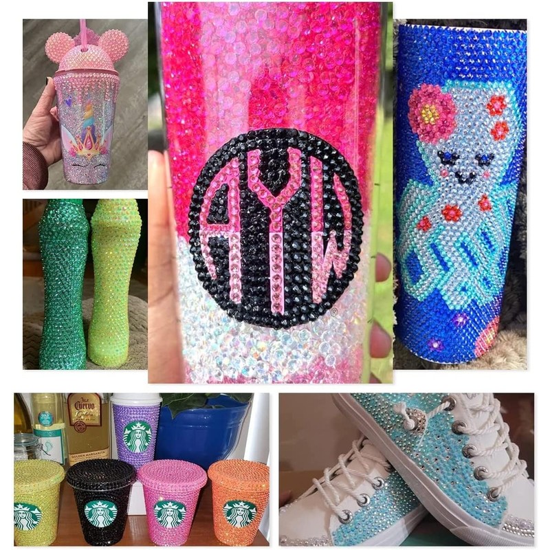 8000PCS 3mm Aquamarine AB Resin Rhinestones for Crafts Lake Blue