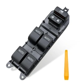 Upgraded Power Window Master Switch for 2007-2021 Toyota Tundra & Sequoia – White LED Backlit, Auto Up/Down All Windows, Plug-and-Play (Excludes 1794/Limited/Platinum) [84820-0R040]