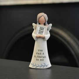 Blossom Bucket Feather & Grace Hand Painted Resin Decorative Figurine - Friend Frame