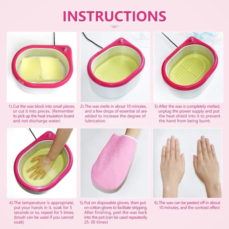 Kit de calentador de terapia de manos de parafina máquina