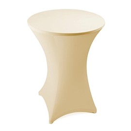 Estexo Home&Garden Bar Table Cover Diameter 60, 70, 80 cm – Various Colours – Bar Table Cover Bistro Table Cover Bar Table Covers (Diameter 60 cm, Beige)