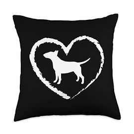 Bull Terrier Mom- Gift for Dog Owners - Love my Bull Terrier Throw Pillow