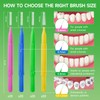 Annauiy 80 Stück Interdentalbürsten,Gemischt Größe 0,6/0,7/0,8/1,0-1,2mm-Für Zahnreinigung Zwischenräume,Zahnspangenreiniger,Zahnzwischenraumbürste,Häusliche Nutzung