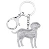 BONSNY Enamel Alloy Heart Labrador Retriever Dog Lover Key For