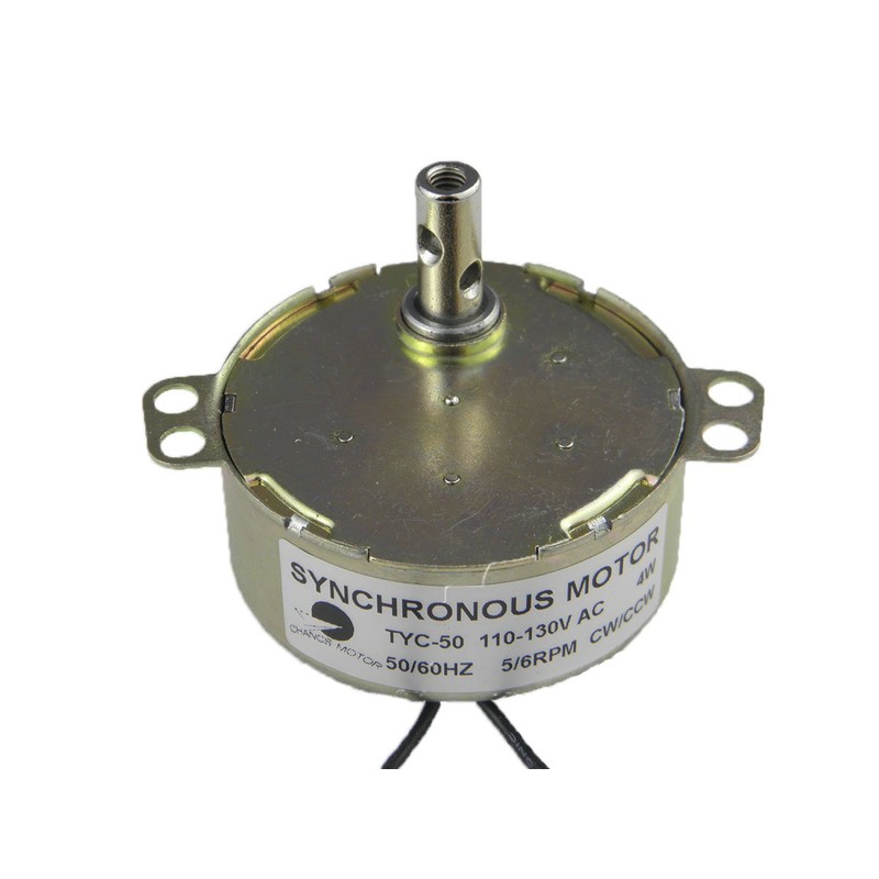 CHANCS Synchronous Turntable MotorTYC50 110V 5-6RPM with Flexible Coupling Connector,Cup