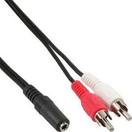 InLine® Audio cable, InLine®, 2x RCA M to 3,5mm F stereo, 1.5m