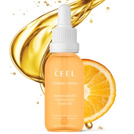 The Ceel Vitamin C Serum, Face Serum with 20% High Dose Vitamin C, Ferulic Acid, Vitamin E, Glutathione, Face Care Against Dark Spots and Wrinkles, 30 ml (1.00 fl.oz)