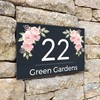 Badgemaster Modern Anthracite House Number Sign Plaque Stainless Steel Standoffs