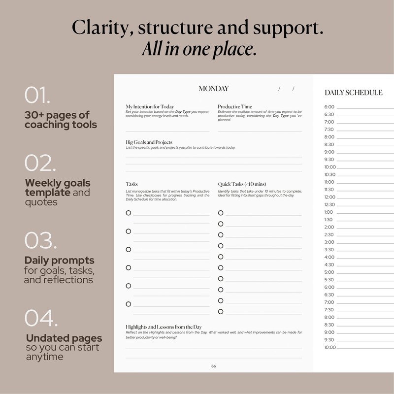 Sustainably Productive Planner | Weekly & Daily Planner for Mindful