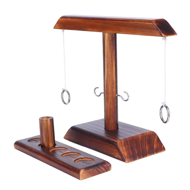 Throwing Game Set Wooden Hook Shot Toy Interactive Games for