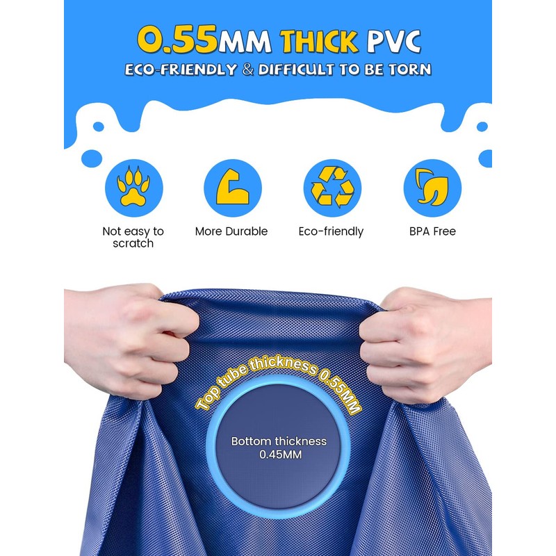 VISTOP Non-Slip Splash Pad for Kids and Dog, Thicken Sprinkler