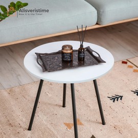 Alisveristime Ottoman Turkish Zamak Serving Tray with Traditional Motifs, Ideal for Coffee and Tea - Six Person Tray (14.5 x 9.85 in) (Copper)