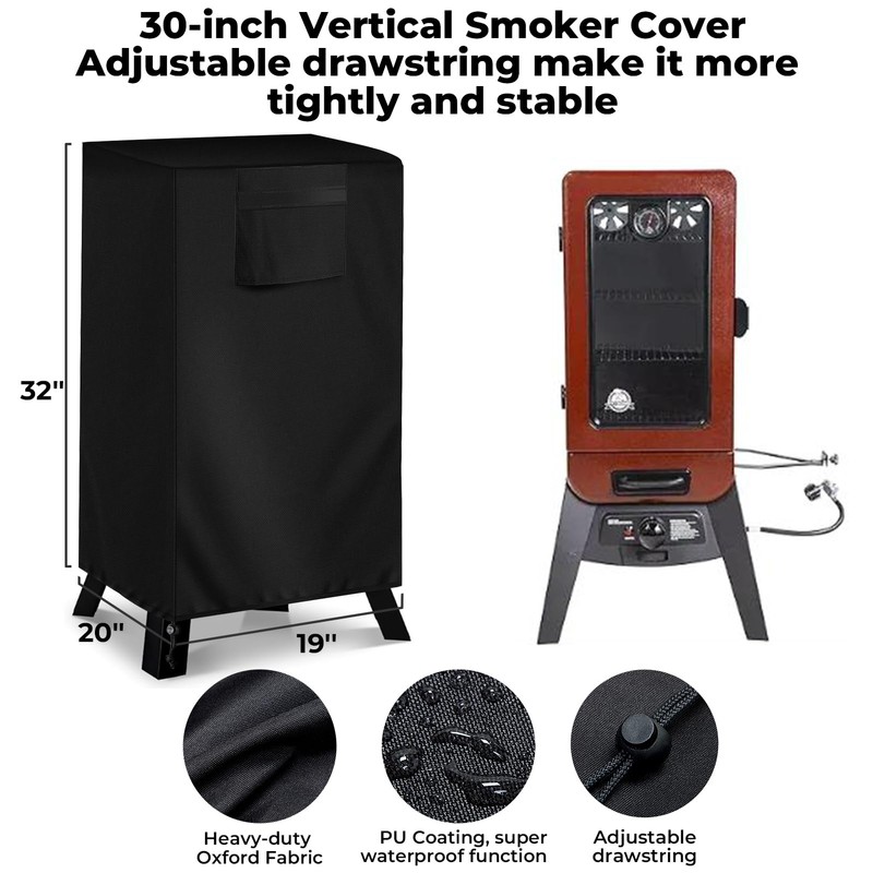 30-inch Vertical Smoker Cover, Compatible with Most of Vertical Smoker